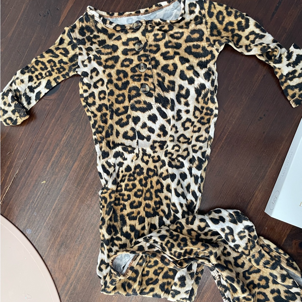 Lou Lou & Company Leopard Print Kids Pajamas Nightgown